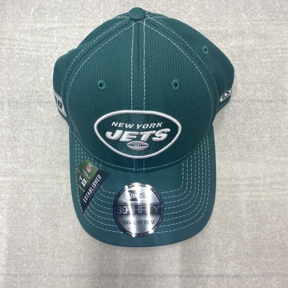 New York Jets Cap New Era NFL 100 Fitted S/M Hat Embroidered Logo Football - Picture 4 of 16